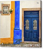 Blue Door Of Medieval Portugal Acrylic Print