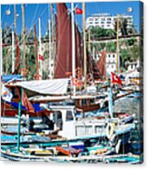 Boats Moored In Roman Harbour, Kaleici Acrylic Print
