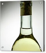 Bottle Of Corked Chardonnay White Wine Acrylic Print