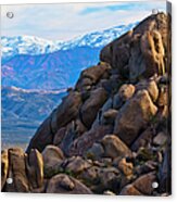 Boulders And Mountains Acrylic Print