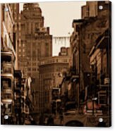 Bourbon Street In Sepia Acrylic Print