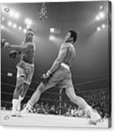 Boxer Ali Dodging A Punch From Frazier Acrylic Print