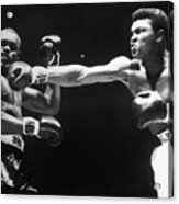 Boxer Cassius Clay Punching Doug Jones Acrylic Print
