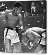 Boxers Cassius Clay And Sonny Liston Acrylic Print