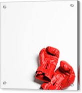 Boxing Gloves On White Background Acrylic Print