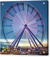 Branson Ferris Wheel In Color 1x1 Acrylic Print