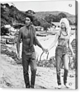 Brigitte Bardot Holding Hands With Bob Acrylic Print