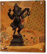 Bronze Ganesha Dancing Acrylic Print