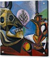 Bull Skull Fruit Pitcher Painting by Pablo Picasso - Fine Art America