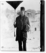 Buster Keaton Holding Broken Umbrella Acrylic Print