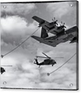 C-130 Refuelling Blackhawks Acrylic Print