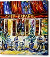 Cafe Espanol Acrylic Print