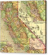 California Old Map Acrylic Print