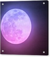 Cancer Super Wolf Blood Moon Near Eclipse Acrylic Print