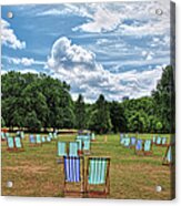 Canvas Seats In Green Park - London Acrylic Print