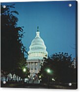Capitol Building At Night Acrylic Print
