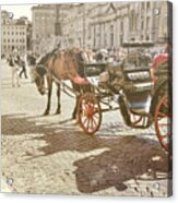 Carriage And Cobblestone Acrylic Print