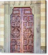 Carved Door Of Cortona Acrylic Print