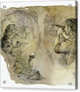 Cave Painters, Lascaux, Illustration Acrylic Print