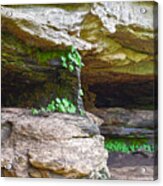 Caves In A Cliff Acrylic Print
