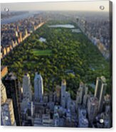 Central Park Aerial View Manhattan Acrylic Print