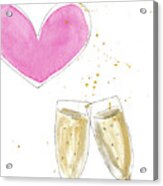 Champagne Heart Acrylic Print
