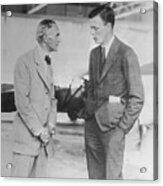 Charles Lindbergh Talking With Henry Acrylic Print