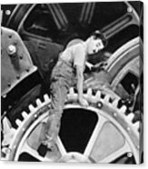 Charlie Chaplin In Modern Times, 1936 Acrylic Print