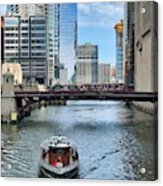 Chicago River Cruise Acrylic Print