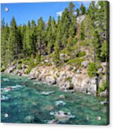 Chimney Beach Turquoise Waters Lake Tahoe Acrylic Print
