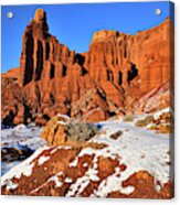 Chimney Rock In Capitol Reef Np Acrylic Print