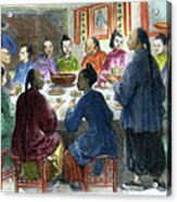 Chow-chow Chinese Supper At Hong Kong Acrylic Print