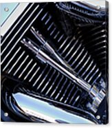 Chromed Motorbike Engine, Close-up Acrylic Print