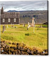 Church Cemetery Of Iceland Acrylic Print