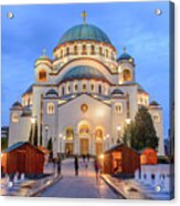 Church Of Saint Sava Acrylic Print