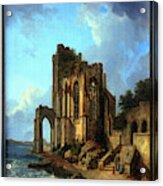 Church Ruins By The Sea By Domenico Quaglio The Younger Acrylic Print