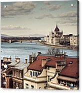 Cityscape Of Budapest Acrylic Print
