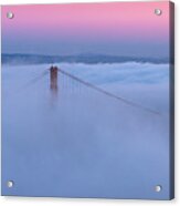 Cloudy Golden Gate Bridge Acrylic Print