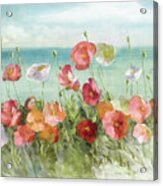 Coastal Poppies Light. Acrylic Print