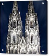Cologne Cathedral At Dusk Acrylic Print