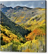 Color Spotlights Along Highway 145 In Co Acrylic Print