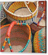Colorful Baskets From Nurenberg Market Acrylic Print