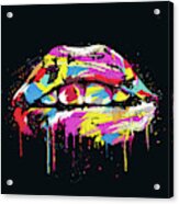 Colorful Lips Acrylic Print