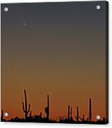 Comet Panstarrs Over The Sonoran Desert Acrylic Print