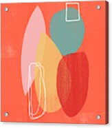 Coral Modern Abstract 1- Art By Linda Woods Acrylic Print