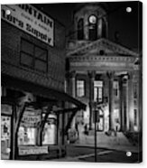 Courthouse And Guns In Black And White Acrylic Print