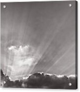 Crepuscular Rays At Sunrise Acrylic Print