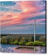 Cross At Sunset Acrylic Print