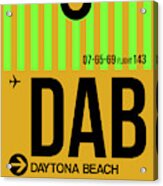 Dab Daytona Beach Luggage Tag I Acrylic Print