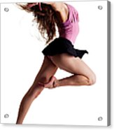 Dancer On White Background Acrylic Print